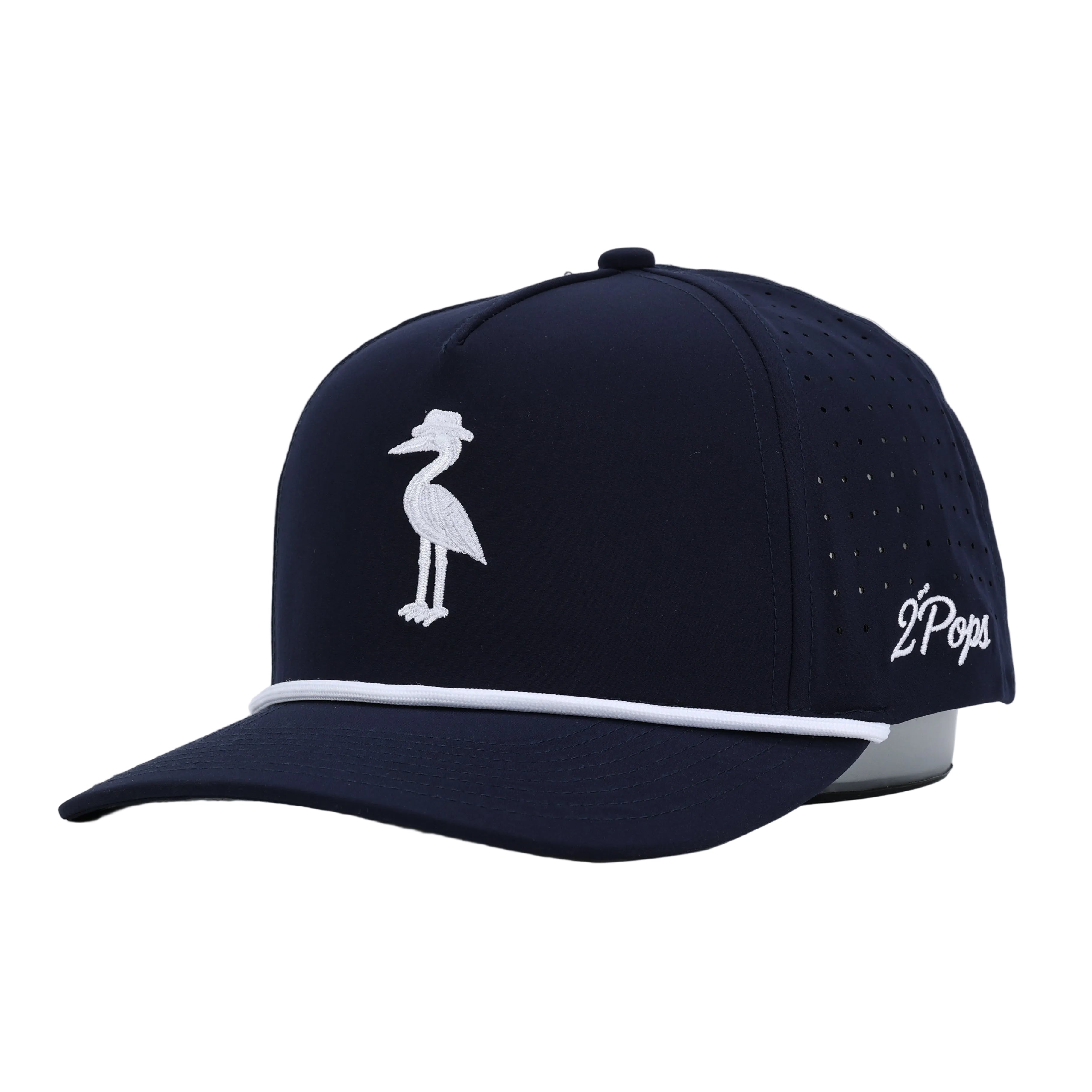 2 Pops Heron Rope Hat - White/Navy