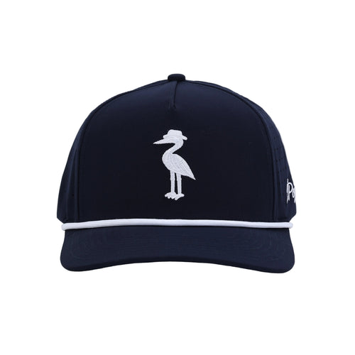 2 Pops Heron Rope Hat - White/Navy