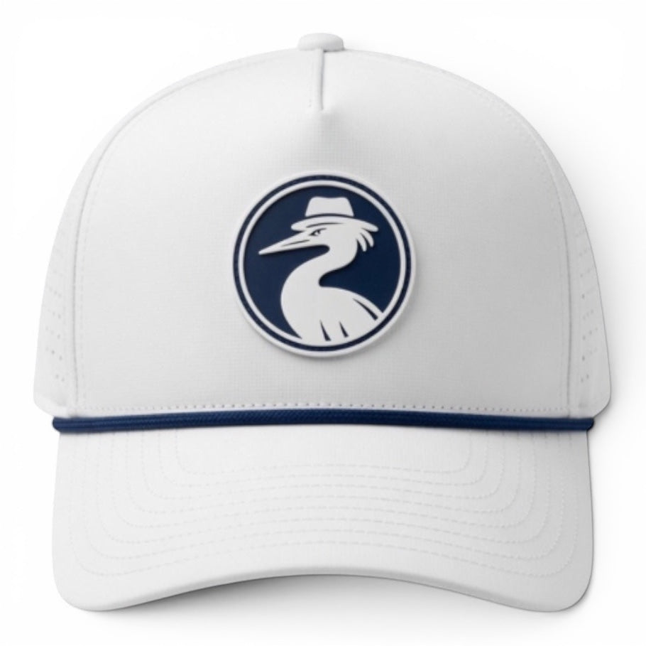 The Equalizer - White with Navy Patch
